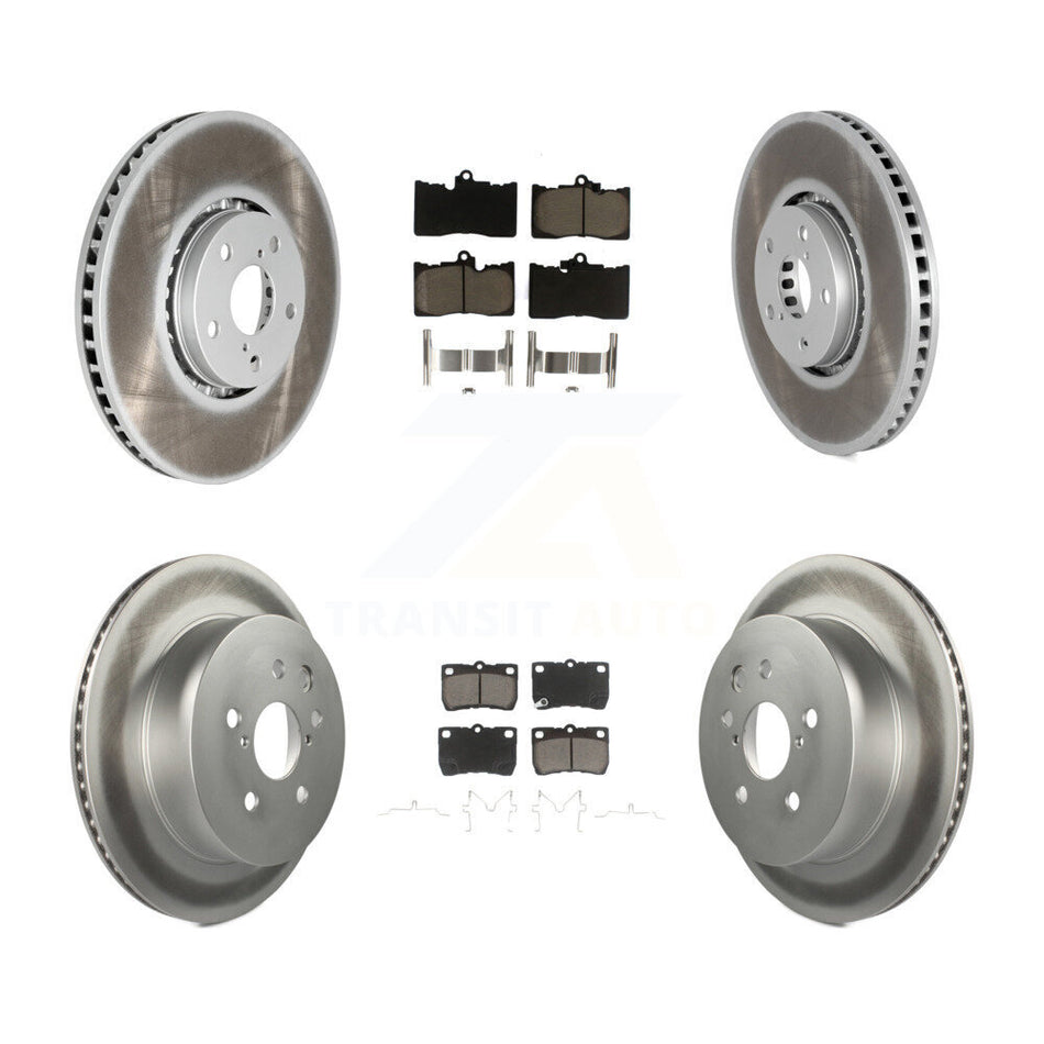 Front Rear Coated Disc Brake Rotors And Ceramic Pads Kit (6Pc) For Lexus IS350 GS350 GS430 GS450h GS460 KGC-100011