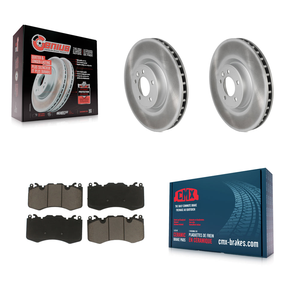 Front Coated Disc Brake Rotors And Ceramic Pads Kit For Land Rover Range Sport KGC-100019
