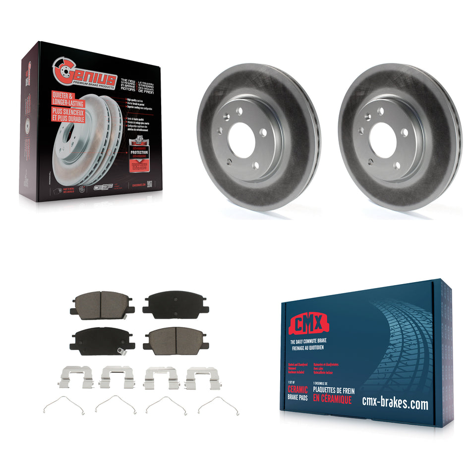 Front Coated Disc Brake Rotors And Ceramic Pads Kit For Chevrolet Equinox Malibu GMC Terrain Buick LaCrosse Regal Sportback TourX KGC-100025