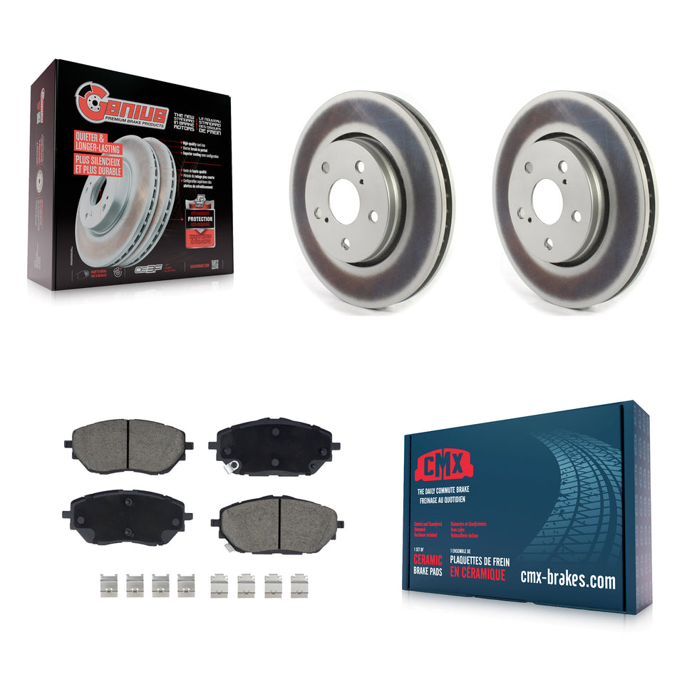 Front Coated Disc Brake Rotors And Ceramic Pads Kit For Toyota C-HR KGC-100026