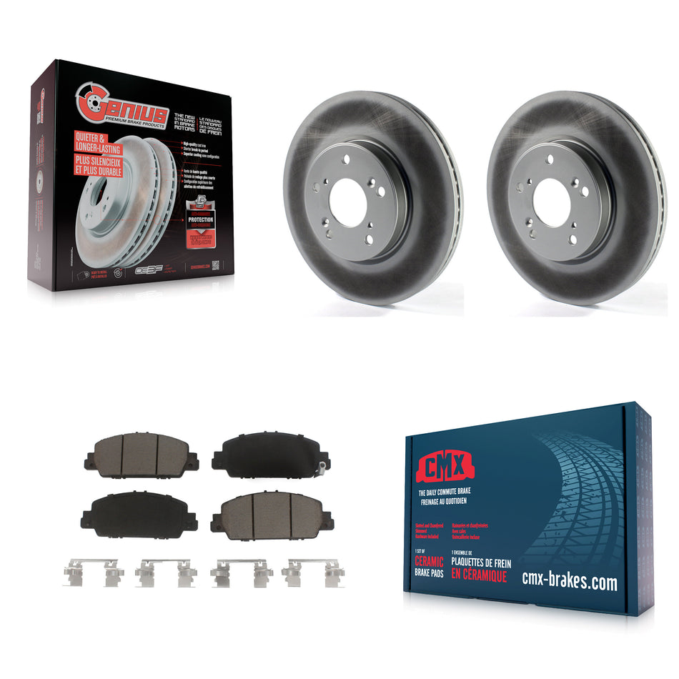 Front Coated Disc Brake Rotors And Ceramic Pads Kit For Honda Accord HR-V KGC-100030