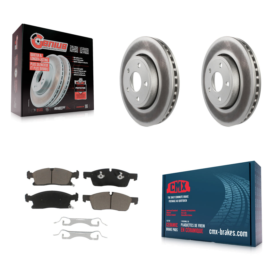 Front Coated Disc Brake Rotors And Ceramic Pads Kit For Jeep Grand Cherokee Dodge Durango KGC-100034