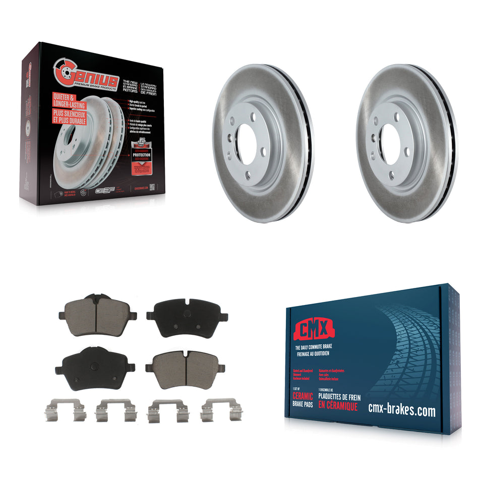 Front Coated Disc Brake Rotors And Ceramic Pads Kit For Mini Cooper Countryman Paceman KGC-100038
