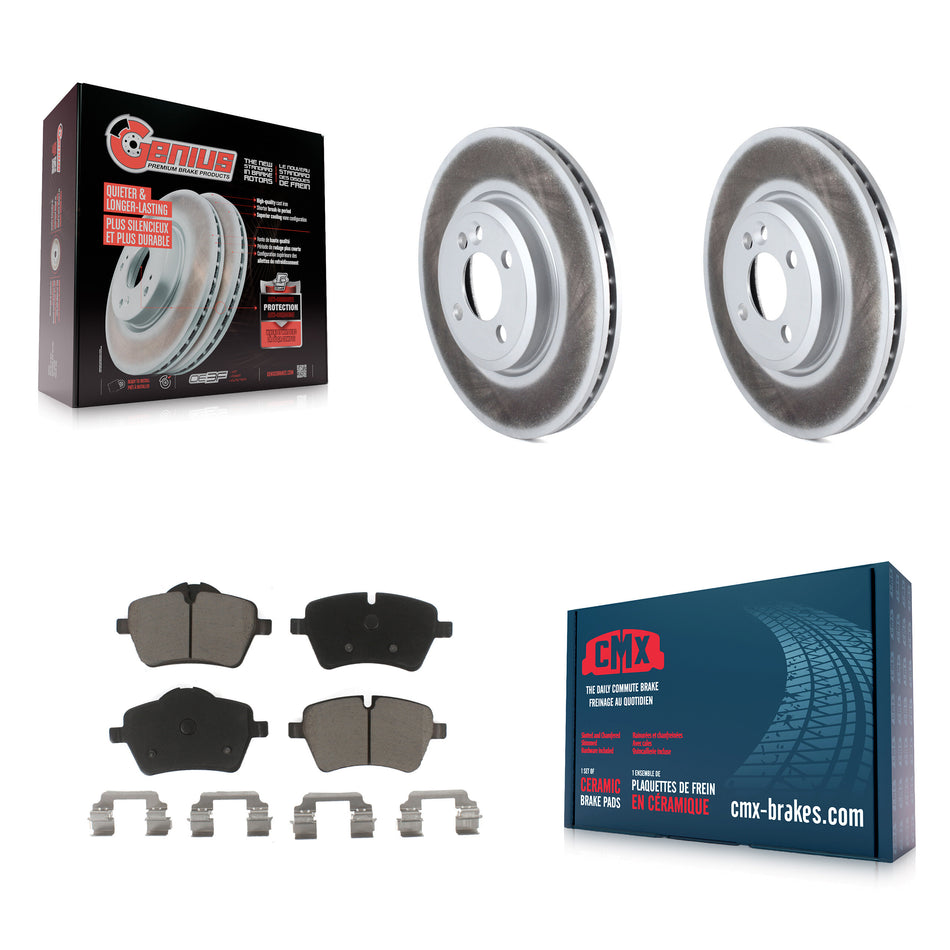 Front Coated Disc Brake Rotors And Ceramic Pads Kit For Mini Cooper Countryman KGC-100039