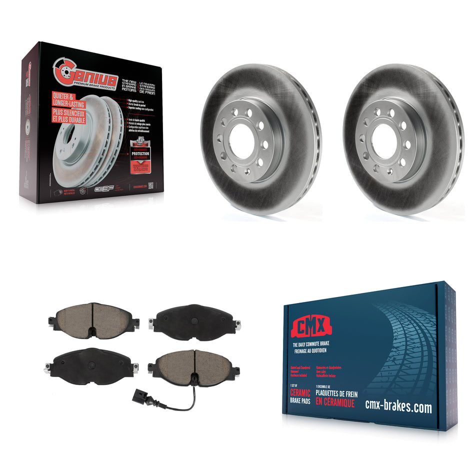 Front Coat Brake Rotors Ceramic Pad Kit For Volkswagen Jetta Golf SportWagen Taos Audi A3 KGC-100064