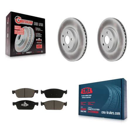 Front Coated Disc Brake Rotors And Ceramic Pads Kit For Ford Transit Connect KGC-100065