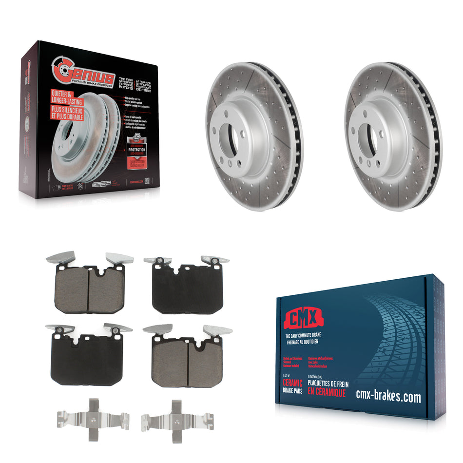 Front Coated Disc Brake Rotors And Ceramic Pads Kit For BMW 328i 428i 330i xDrive 335i Gran Coupe 228i 440i 340i M240i 435i ActiveHybrid 3 GT KGC-100087