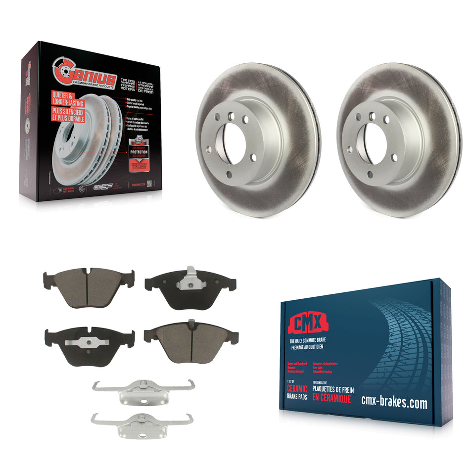 Front Coated Disc Brake Rotors And Ceramic Pads Kit For BMW 328i xDrive X1 328xi 323i KGC-100090