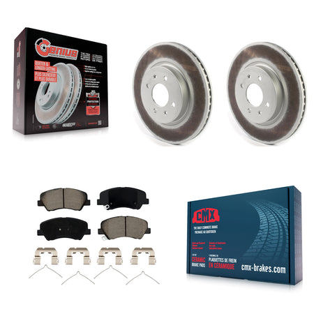 Front Coated Disc Brake Rotors And Ceramic Pads Kit For Kia Rio Hyundai Accent KGC-100102