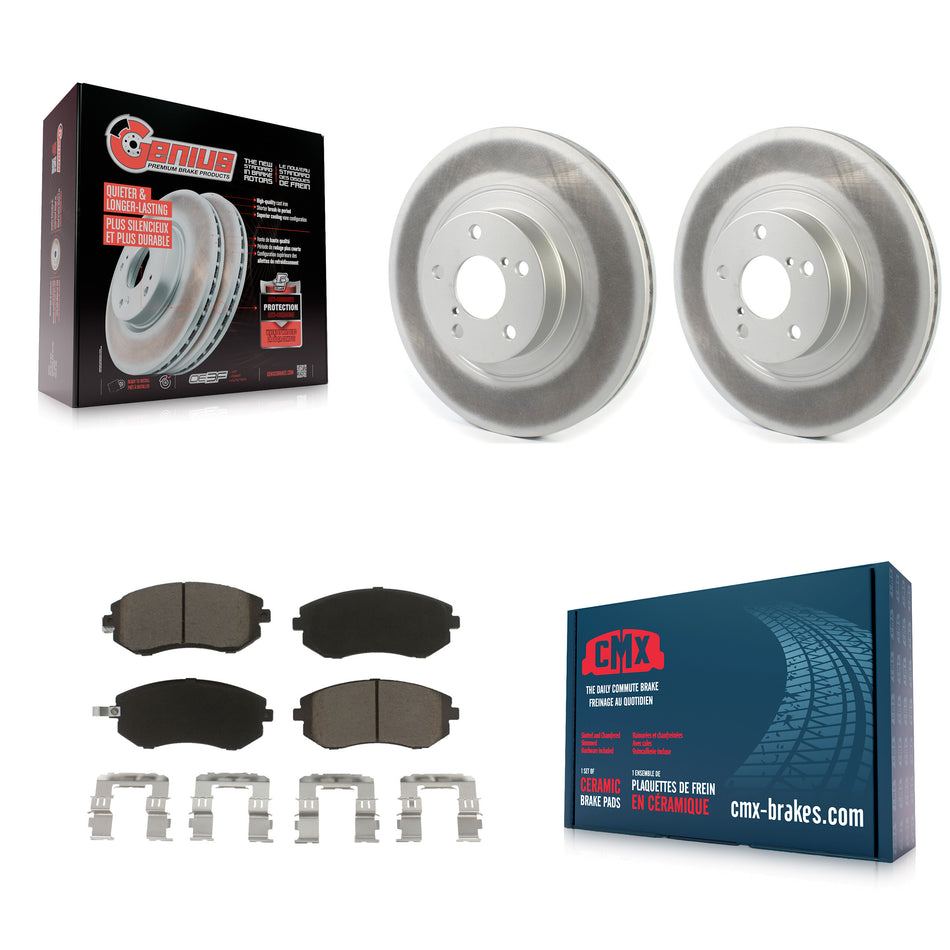 Front Coated Disc Brake Rotors And Ceramic Pads Kit For Subaru Outback Legacy Forester Impreza Baja KGC-100137