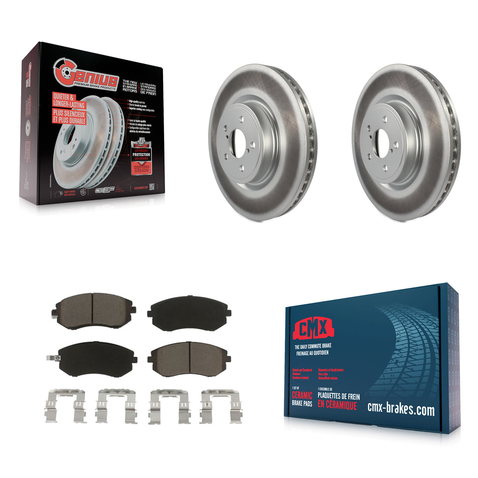 Front Coated Disc Brake Rotors And Ceramic Pads Kit For Subaru Legacy KGC-100138