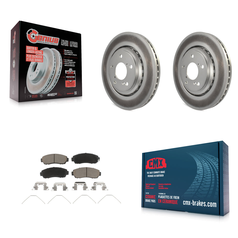 Front Coated Disc Brake Rotors And Ceramic Pads Kit For Honda Odyssey Passport KGC-100161