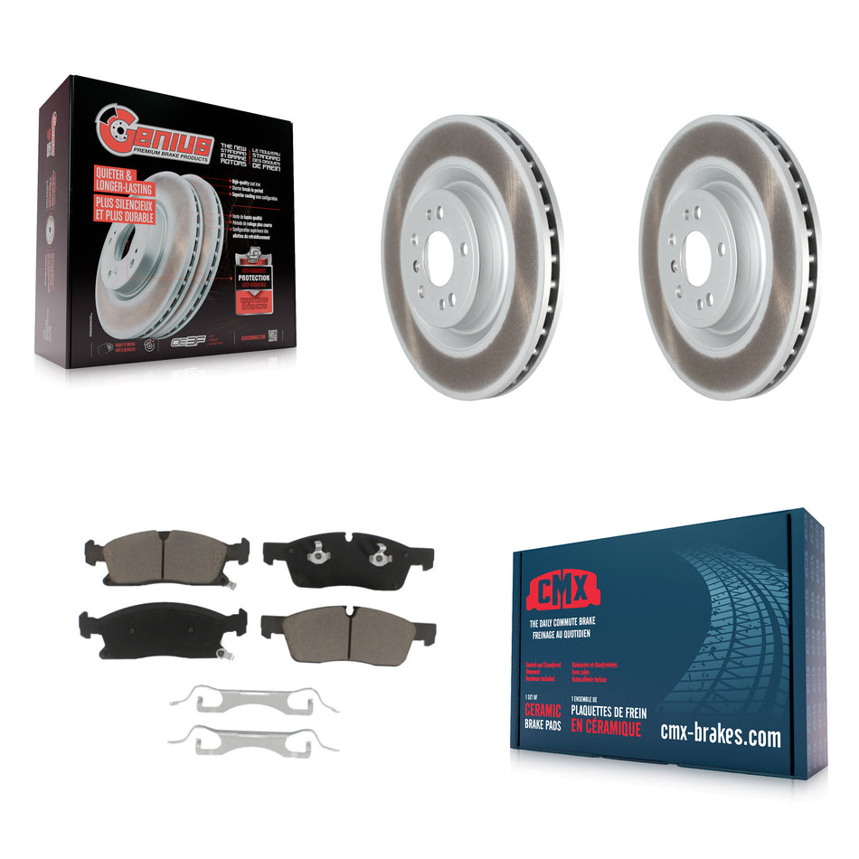 Front Coated Disc Brake Rotors And Ceramic Pads Kit For Mercedes-Benz GLS450 GL450 GL350 ML400 GLE400 KGC-100167