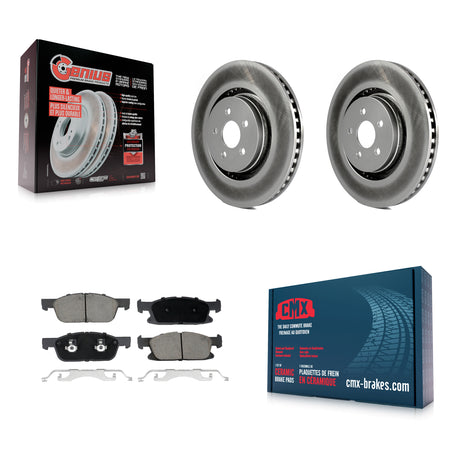 Front Coated Disc Brake Rotor And Ceramic Pad Kit For Ford Fusion Lincoln MKZ Continental KGC-100179