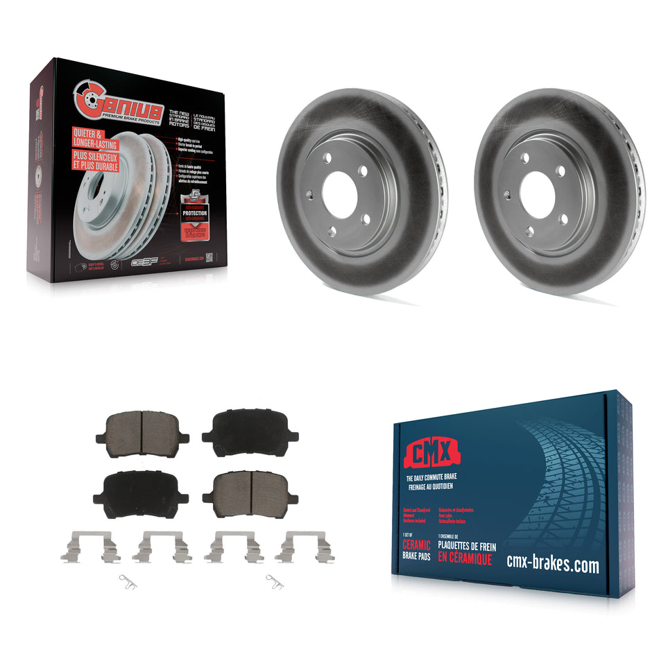 Front Coated Disc Brake Rotors And Ceramic Pads Kit For Chevrolet Malibu Pontiac G6 Cobalt Saturn Aura G5 KGC-100187