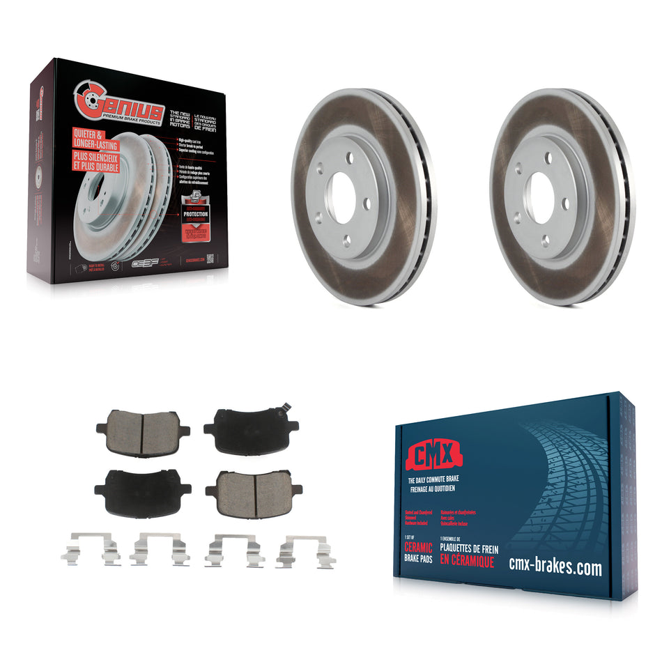 Front Coated Disc Brake Rotors And Ceramic Pads Kit For Chevrolet Malibu KGC-100190