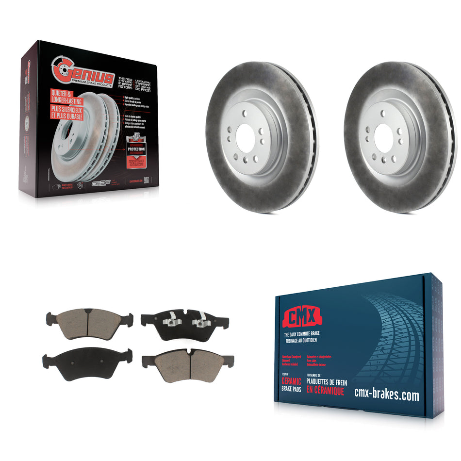 Front Coated Disc Brake Rotors And Ceramic Pads Kit For Mercedes-Benz ML350 GL450 R350 GL550 ML320 GL350 ML550 GL320 KGC-100195