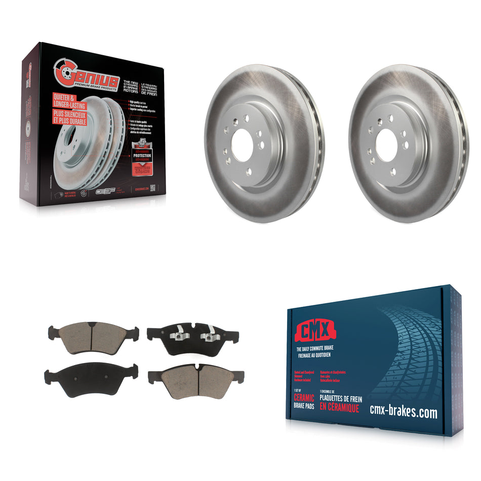 Front Coated Disc Brake Rotors And Ceramic Pads Kit For Mercedes-Benz ML350 R350 ML500 ML320 R500 R320 ML450 KGC-100196