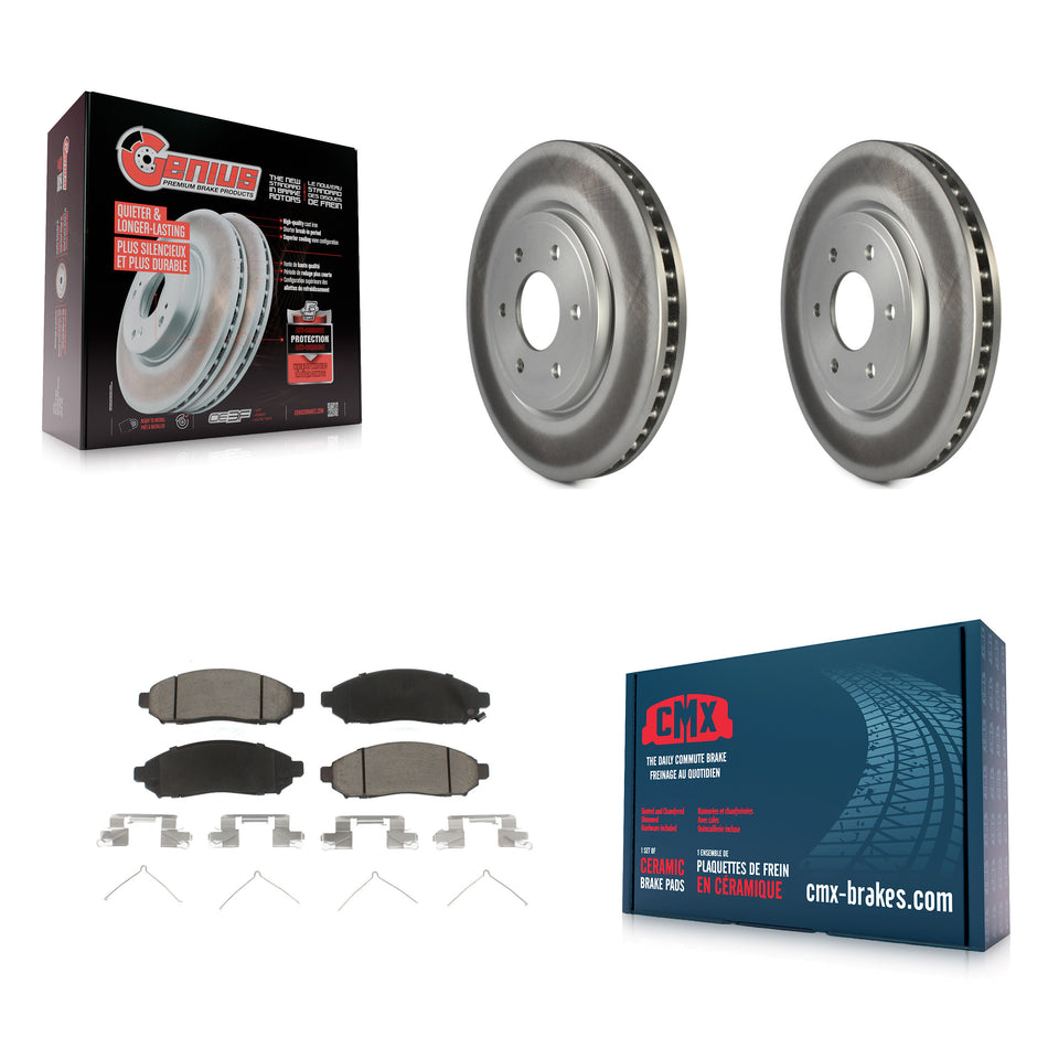 Front Coated Disc Brake Rotors And Ceramic Pads Kit For Nissan Frontier Pathfinder Xterra Suzuki Equator KGC-100201