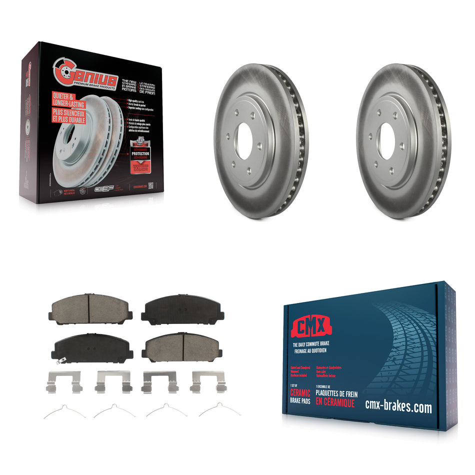 Front Coated Disc Brake Rotors And Ceramic Pads Kit For Suzuki Equator KGC-100203