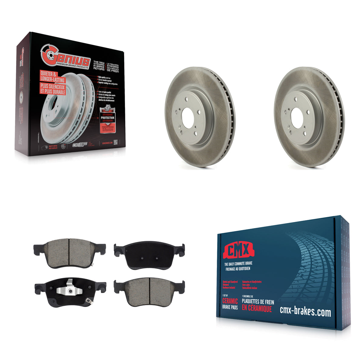 Front Coated Disc Brake Rotors And Ceramic Pads Kit For Honda Civic Accord Acura Integra KGC-100212