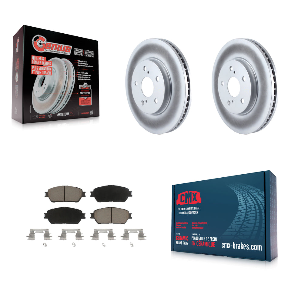 Front Coated Disc Brake Rotors And Ceramic Pads Kit For Toyota Sienna Camry Avalon Solara Lexus ES300 KGC-100219