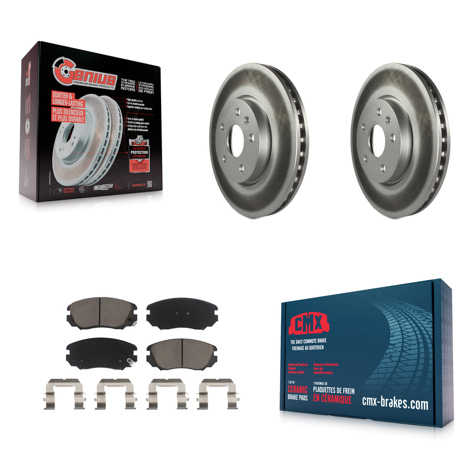 Front Coated Disc Brake Rotors And Ceramic Pads Kit For Chevrolet Equinox GMC Terrain Malibu Buick Impala LaCrosse Regal Limited Allure KGC-100225