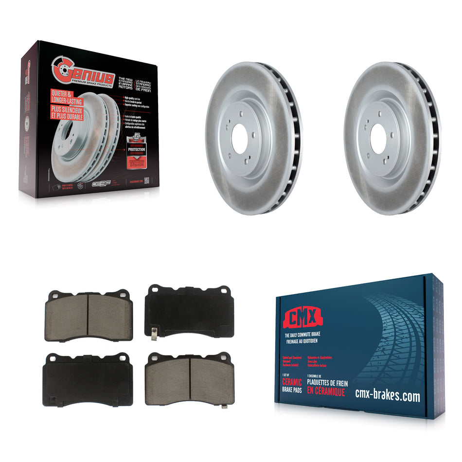 Front Coated Disc Brake Rotors And Ceramic Pads Kit For Mitsubishi Lancer KGC-100238