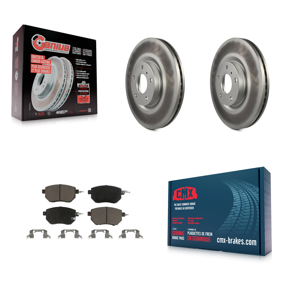 Front Coated Disc Brake Rotors And Ceramic Pads Kit For Nissan Murano Altima Maxima KGC-100268