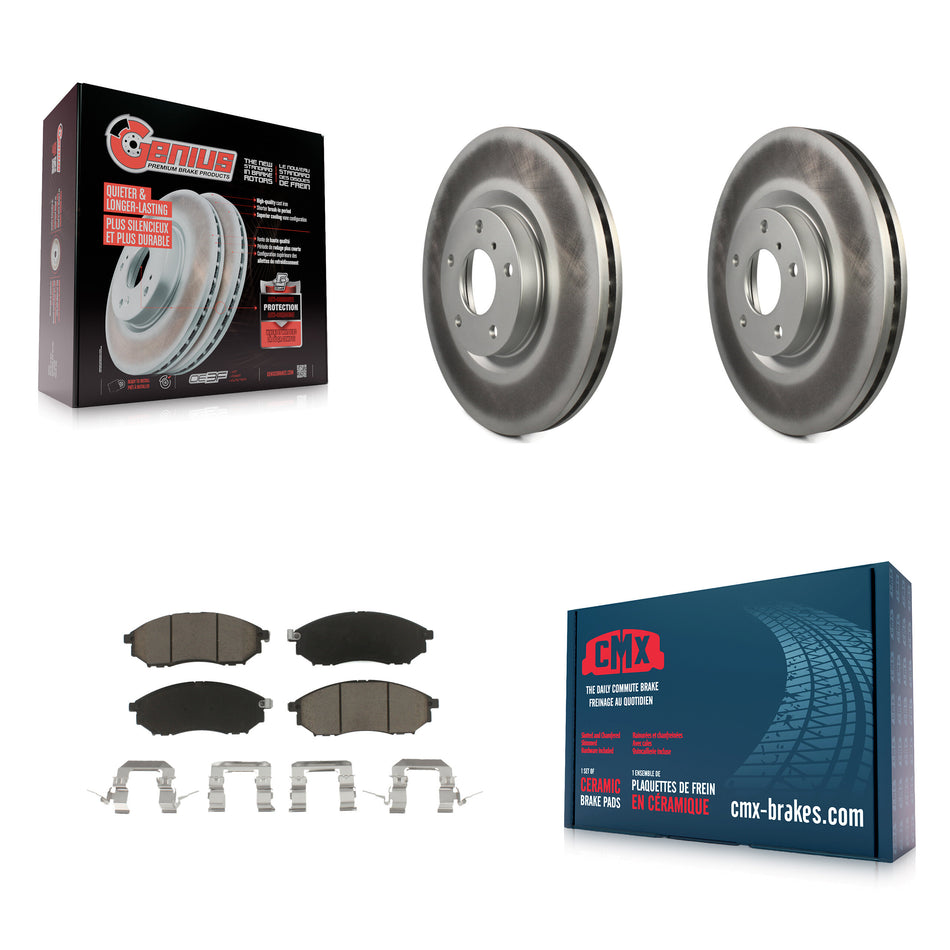 Front Coated Disc Brake Rotors And Ceramic Pads Kit For INFINITI Nissan G37 Murano G35 M35 370Z 350Z EX35 M37 QX70 G25 Q70 Q70L M45 Q40 QX50 M56 EX37 M35h KGC-100269