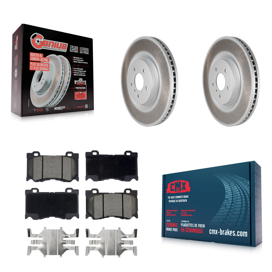 Front Coated Disc Brake Rotors And Ceramic Pads Kit For INFINITI G37 Q50 Nissan 370Z Q60 M37 Q70 Q70L QX70 M56 FX50 Z KGC-100270