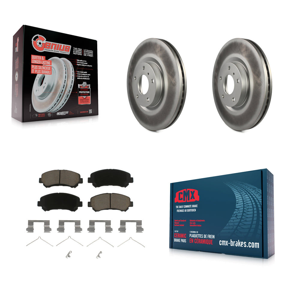 Front Coated Disc Brake Rotors And Ceramic Pads Kit For Nissan Maxima KGC-100272