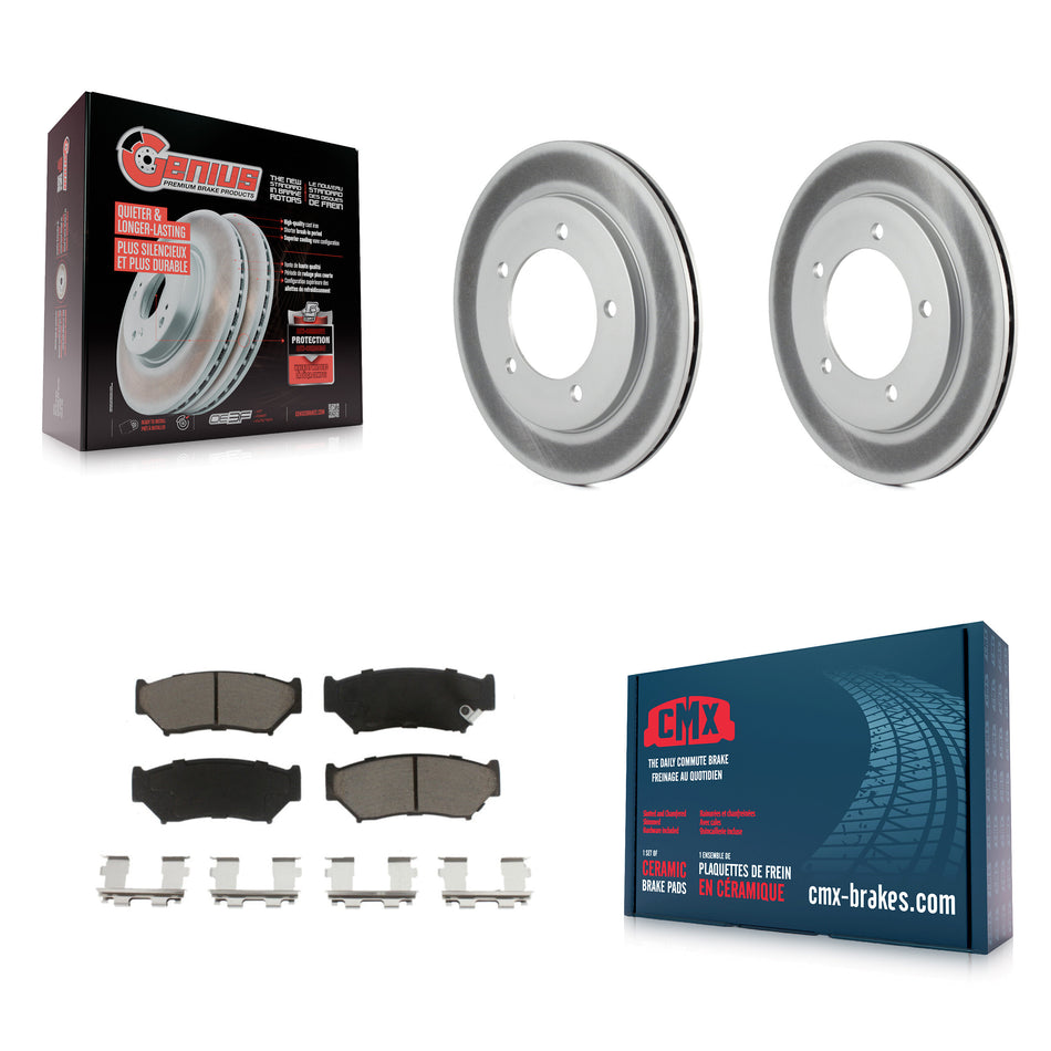 Front Coated Disc Brake Rotors And Ceramic Pads Kit For 1999-2004 Chevrolet Tracker Suzuki Vitara KGC-100320