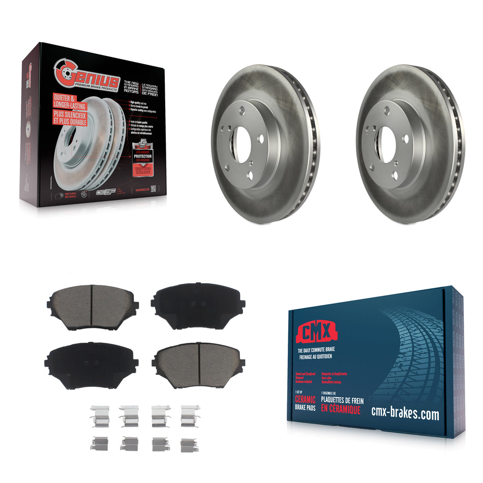 Front Coated Disc Brake Rotors And Ceramic Pads Kit For Toyota RAV4 KGC-100321