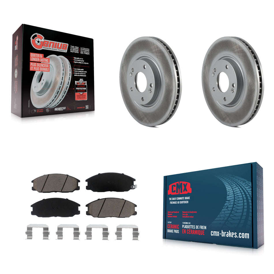 Front Coated Disc Brake Rotors And Ceramic Pads Kit For Kia Amanti Hyundai XG350 KGC-100374