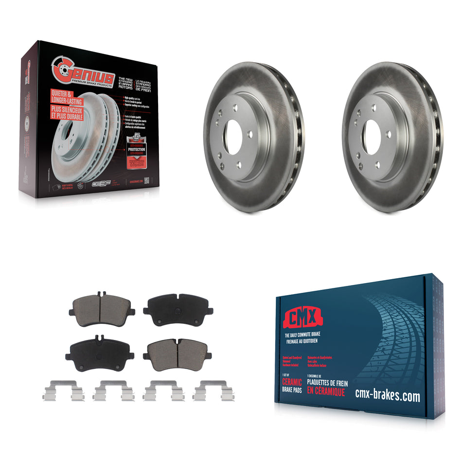 Front Coated Disc Brake Rotors And Ceramic Pads Kit For Mercedes-Benz C230 C240 KGC-100392