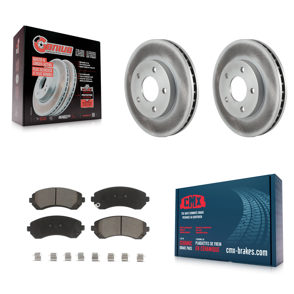 Front Coated Disc Brake Rotors And Ceramic Pads Kit For Buick Rendezvous Pontiac Aztek KGC-100407