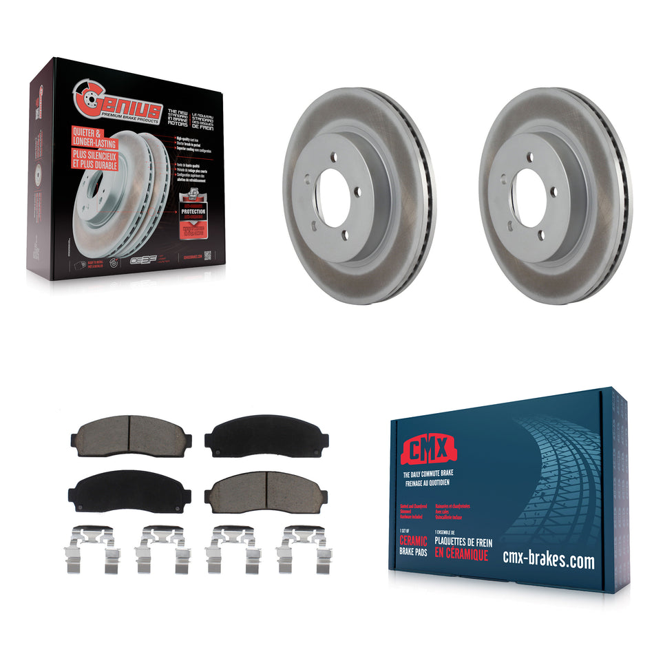 Front Coated Disc Brake Rotors And Ceramic Pads Kit For Ford Explorer Mercury Mountaineer KGC-100421