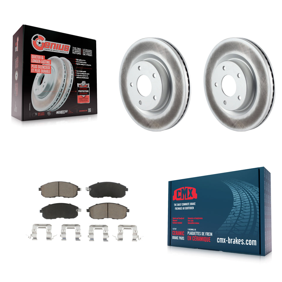 Front Coated Disc Brake Rotors And Ceramic Pads Kit For Nissan Altima KGC-100425