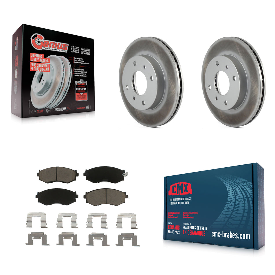 Front Coated Disc Brake Rotors And Ceramic Pads Kit For Nissan Sentra 240SX Stanza INFINITI G20 Axxess KGC-100472