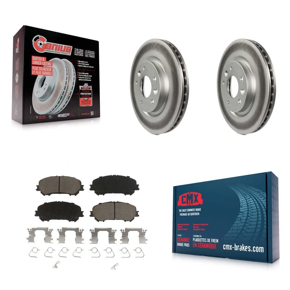 Front Coated Disc Brake Rotors And Ceramic Pads Kit For Nissan Rogue Sport Qashqai KGC-100500