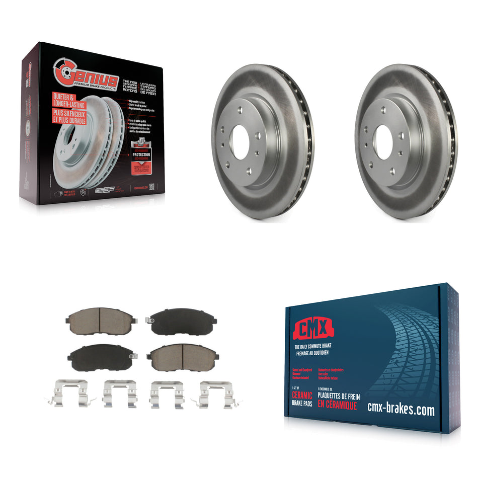 Front Coated Disc Brake Rotors And Ceramic Pads Kit For Suzuki SX4 Crossover KGC-100526