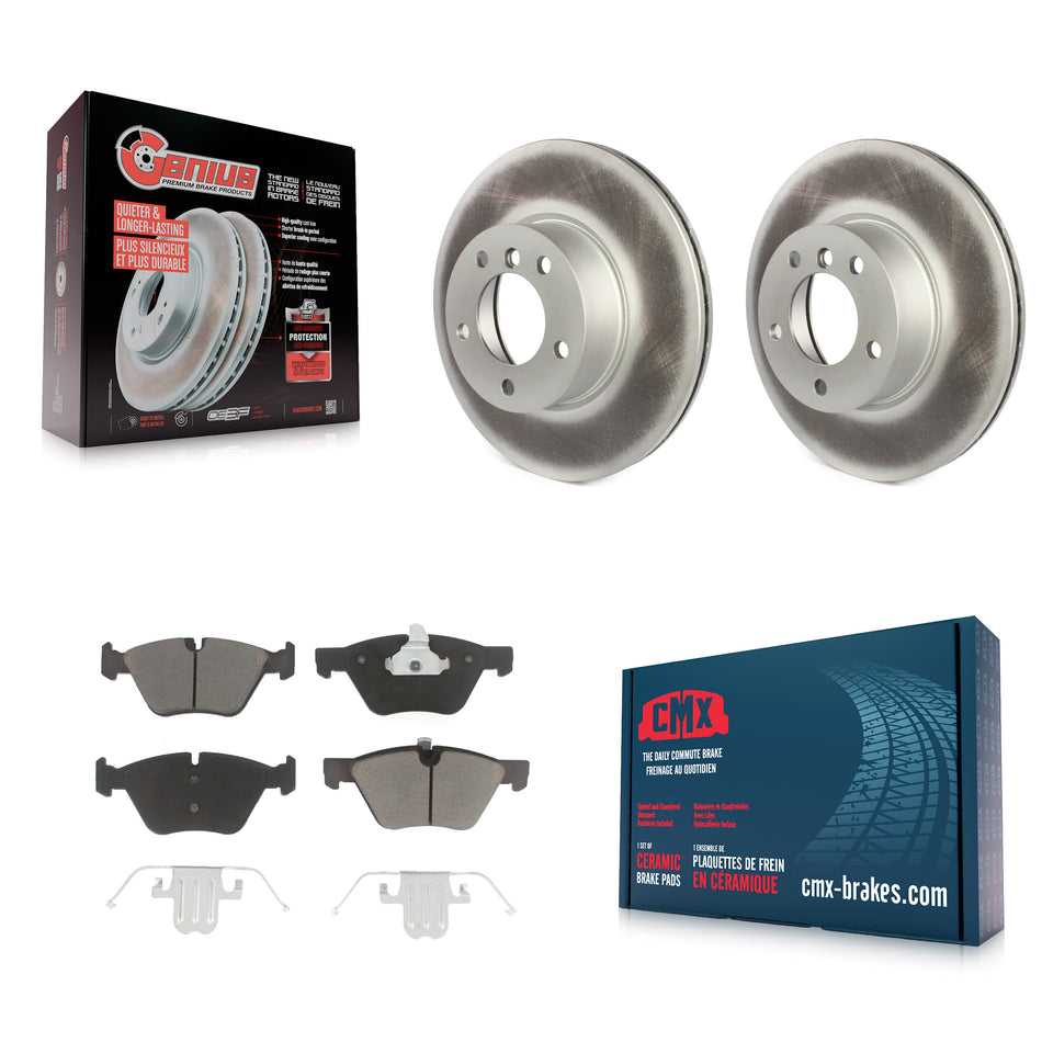 Front Coated Disc Brake Rotors And Ceramic Pads Kit For 2008 BMW 328xi To 08 07 KGC-100529
