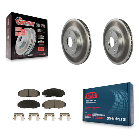 Front Coated Brake Rotor Ceramic Pad Kit For Honda Accord With 282mm Diameter KGC-100562