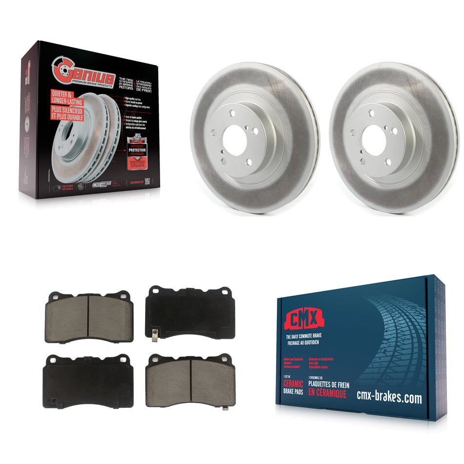 Front Coated Disc Brake Rotors & Ceramic Pad Kit For 2019 Toyota 86 Without Brembo Brakes KGC-100571