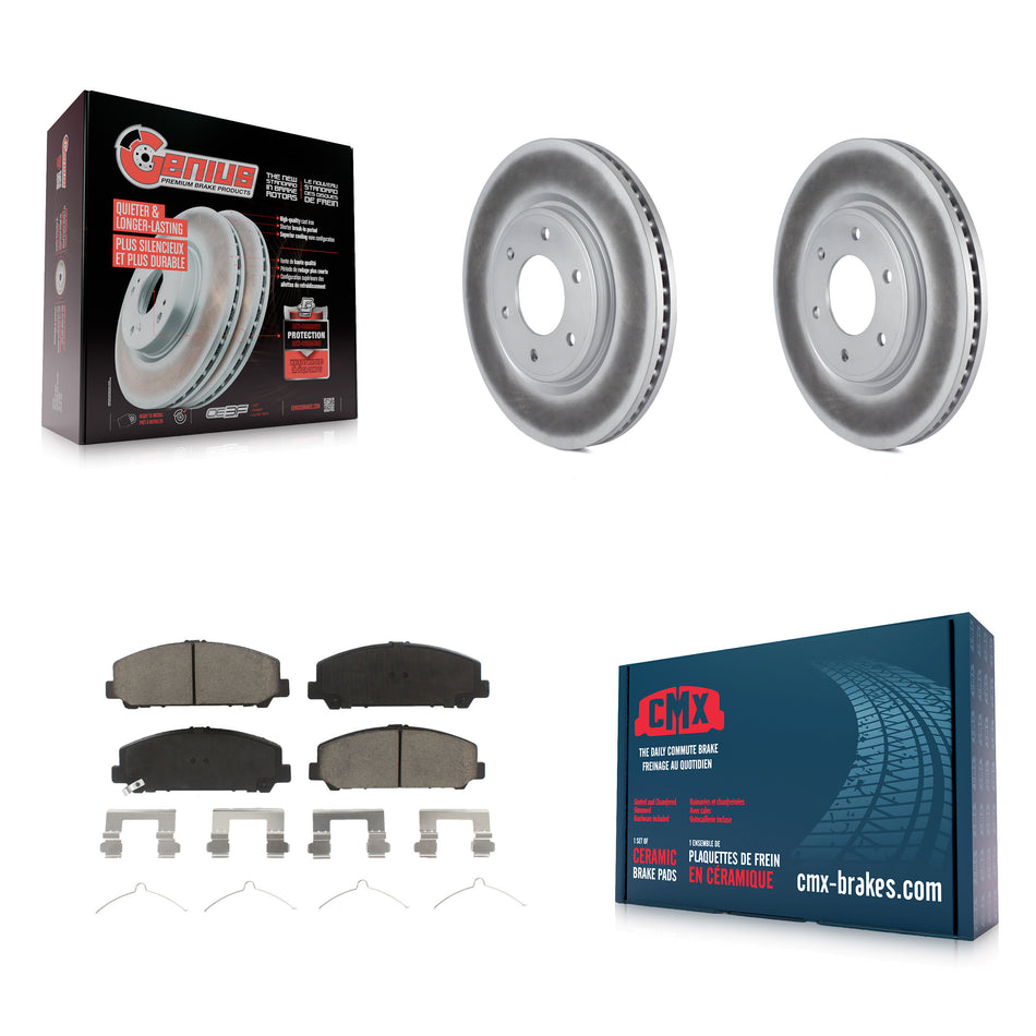 Front Coated Disc Brake Rotors And Ceramic Pads Kit For Nissan TITAN Armada INFINITI QX80 QX56 KGC-100572