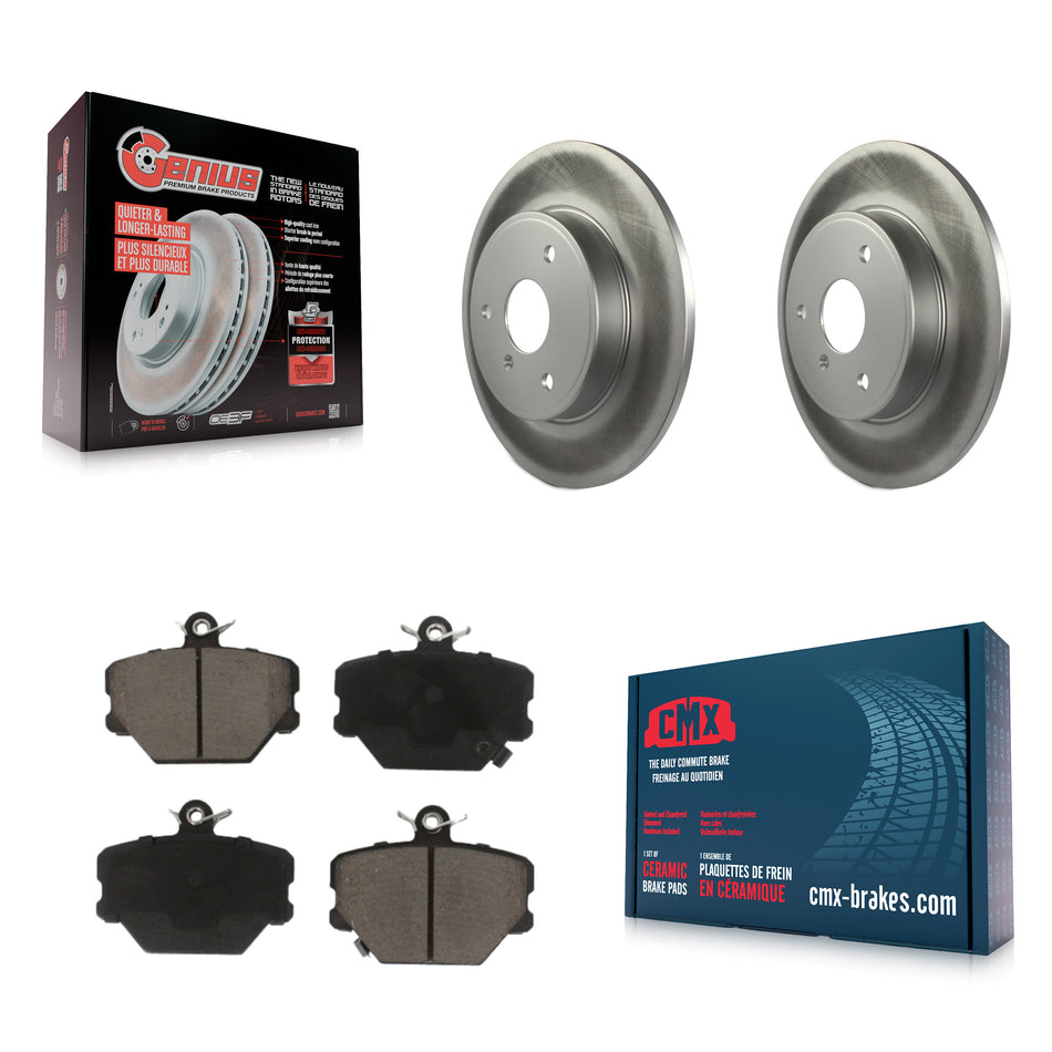 Front Coated Disc Brake Rotors And Ceramic Pads Kit For Smart Fortwo KGC-100577