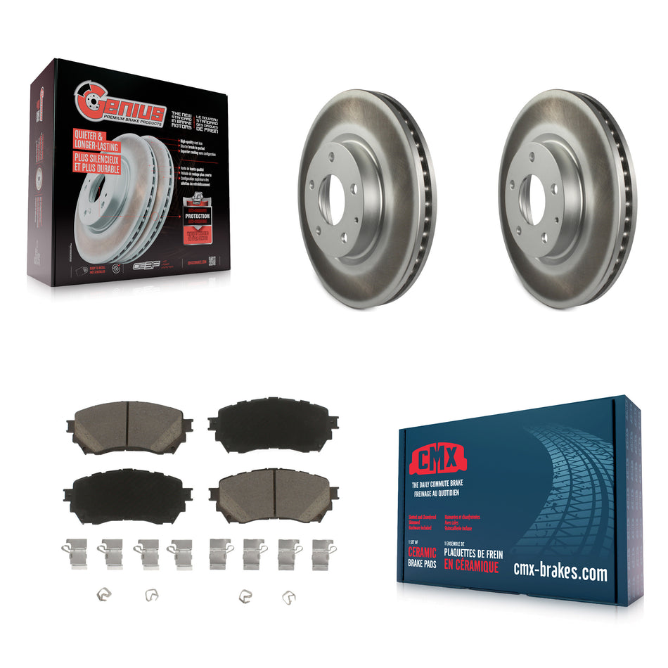 Front Coated Disc Brake Rotors And Ceramic Pads Kit For Mazda 6 KGC-100596