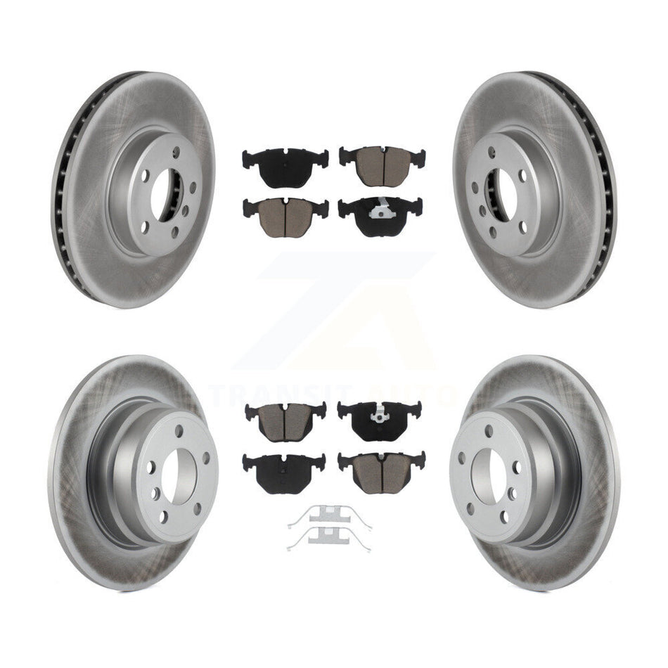 Front Rear Coated Disc Brake Rotors And Ceramic Pads Kit For BMW X5 KGC-100607