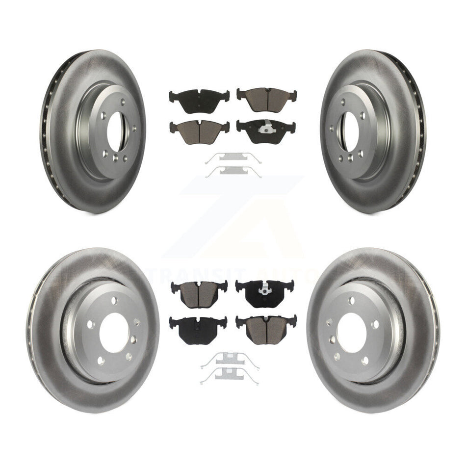 Front Rear Coated Disc Brake Rotors And Ceramic Pads Kit For BMW 330Ci 330i 330xi KGC-100608